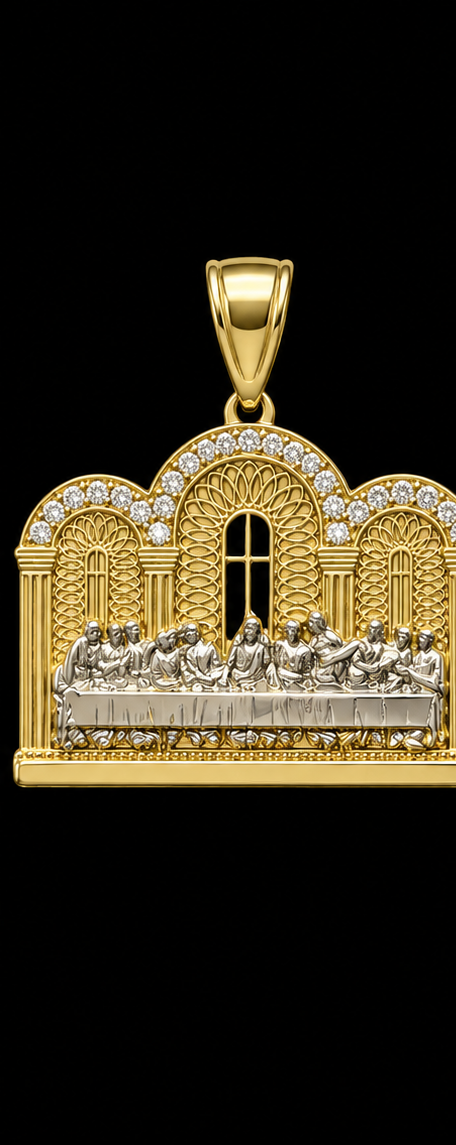 14K Last Supper Pendant