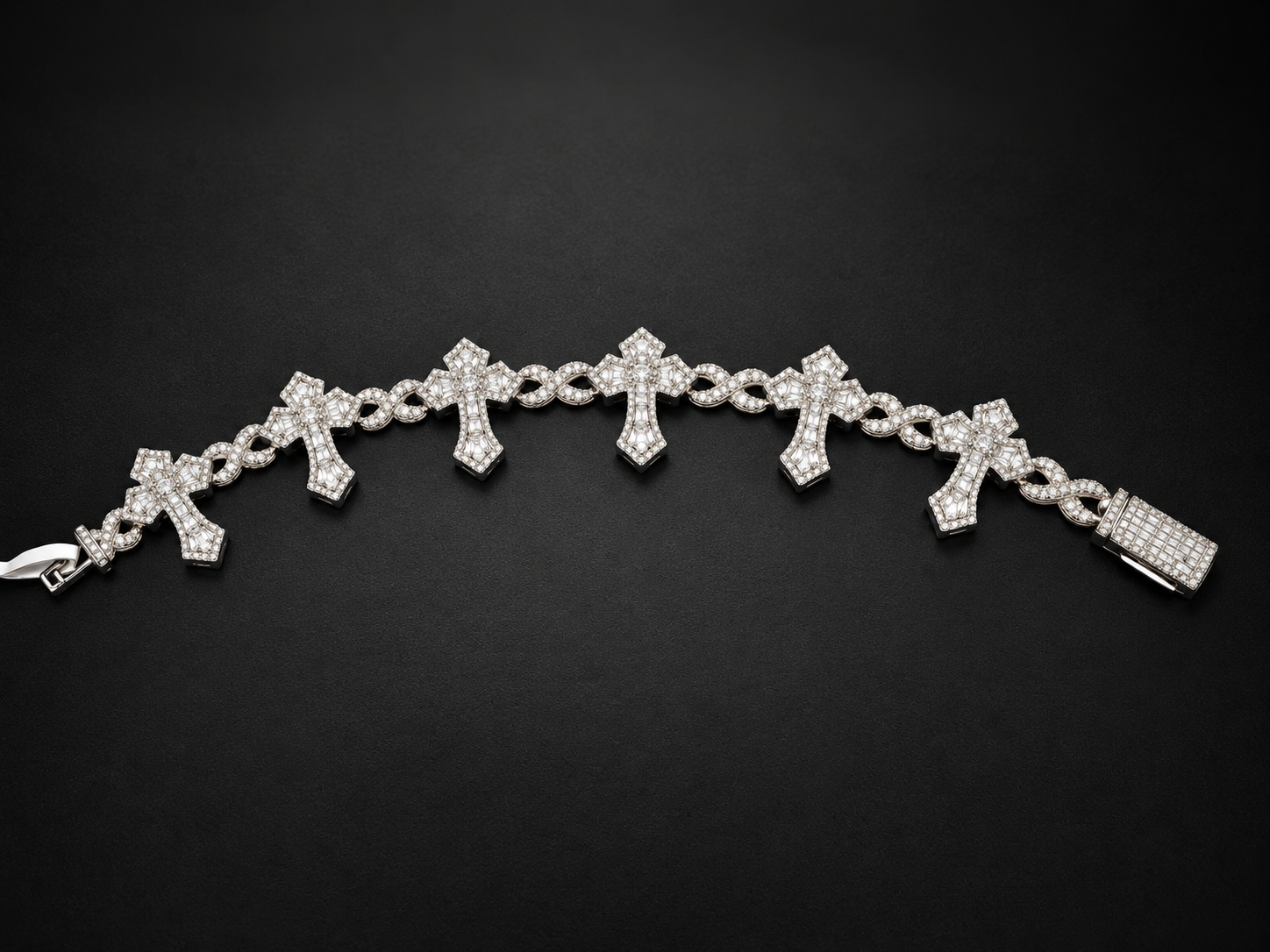 925 Moissanite Cross Bracelet